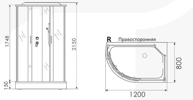 Душевая кабина Erlit ER 3512PR-C3-RUS