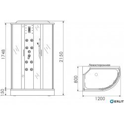 Душевая кабина Erlit ER4512PL-C3-RUS